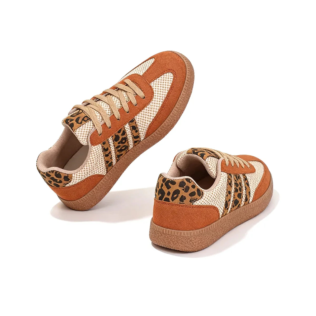 Samba Retro Brown/Beige Leopard Sneakers