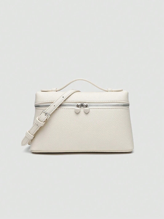EVLO - Small Grained Leather Handbag - Beige