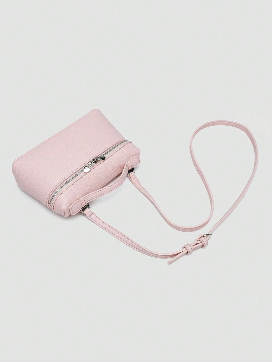 EVLO - Small Grained Leather Handbag - Pink